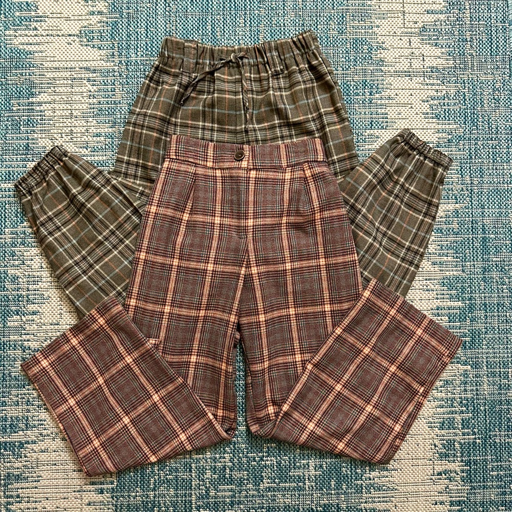 Zara plaid pants